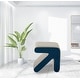 preview thumbnail 3 of 1, Velvet Children's Chair, Footstool, Fun Arrow Shaped Chair,13"H,Blue