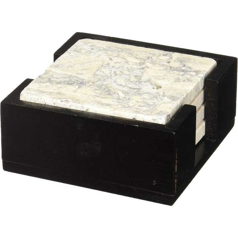 Black Square Coaster Holder for 4" Square Coasters - Multi