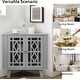 preview thumbnail 22 of 32, Corner Sideboard Cabinet Free-Standing Corner Storage Organizer