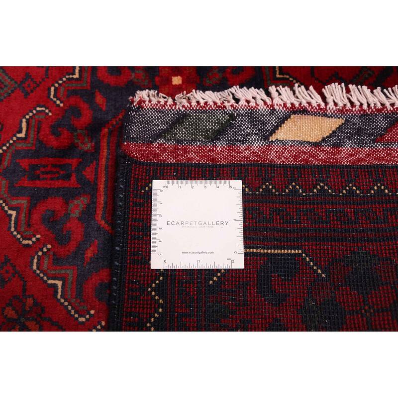 ECARPETGALLERY Hand-knotted Finest Khal Mohammadi Red Wool Rug - 3'1 x 6'7