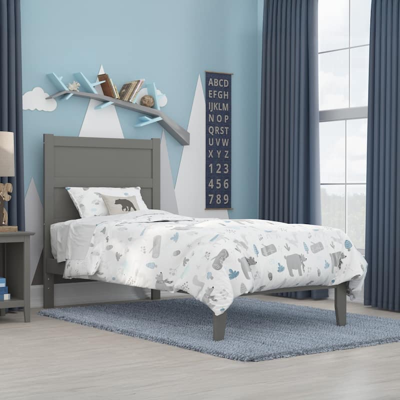 NoHo Twin Platform Bed in Grey