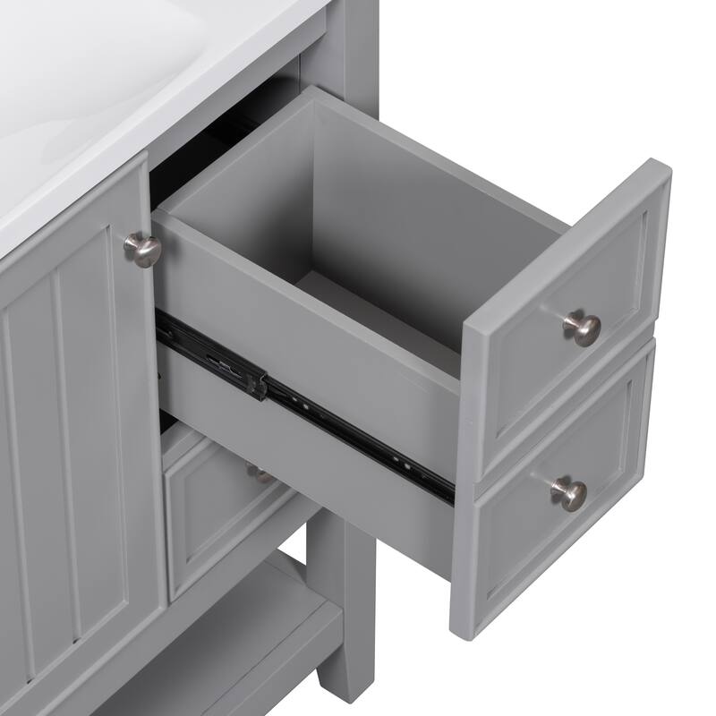 Bathroom Vanity with Sink Combo, One Cabinet and Three Drawers