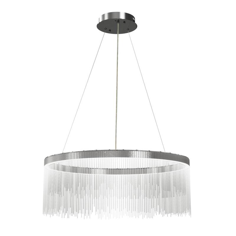 Modern Aluminum Tassel Linear Chandelier for Dining Room