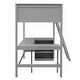 preview thumbnail 28 of 50, Modern Twin Size Wooden Loft Bed With Shelves and Desk,Solid Construction