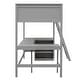 preview thumbnail 11 of 15, Twin Loft Bed with Desk & Shelves - Compact Storage Solution for Kids