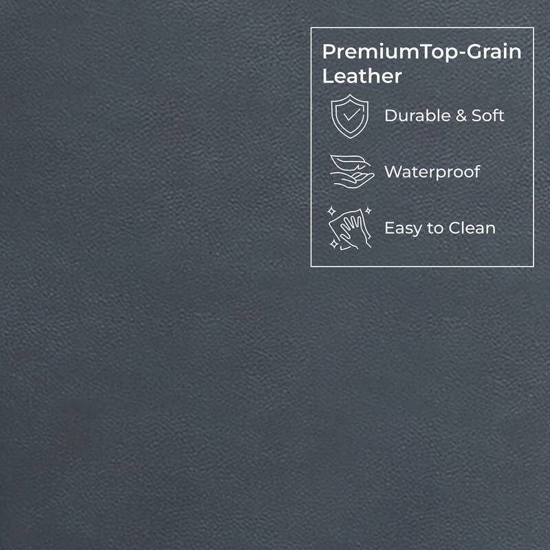 Spruce & Spring Genuine Leather Power Reclining Sofa with Wireless Charging