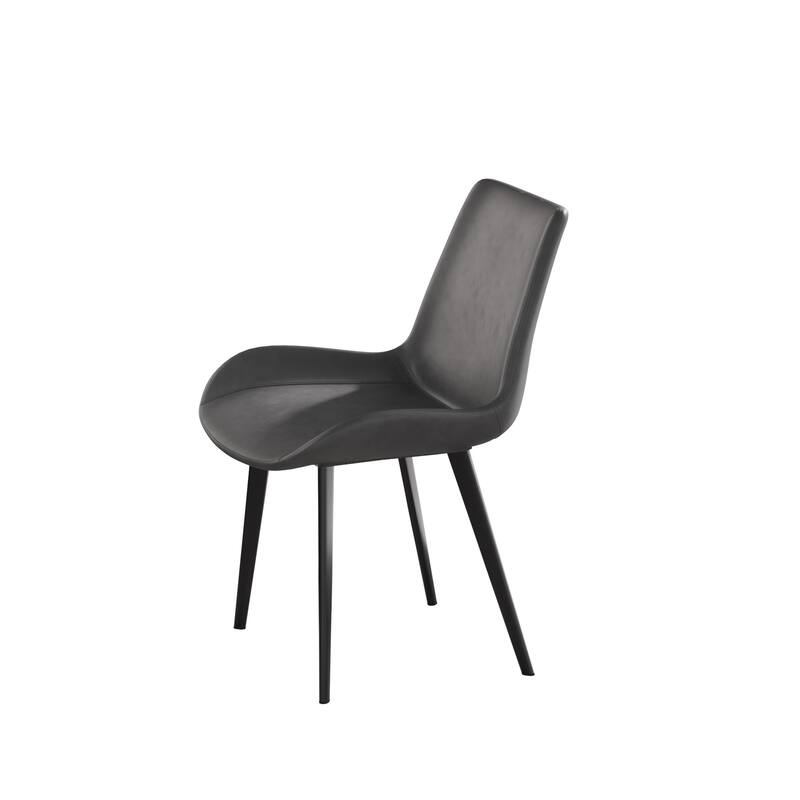 Ergonomic Chair Reception Chair with Metal Legs, Set of 4 Dining Chair Leather Side Chair Coffee Chair