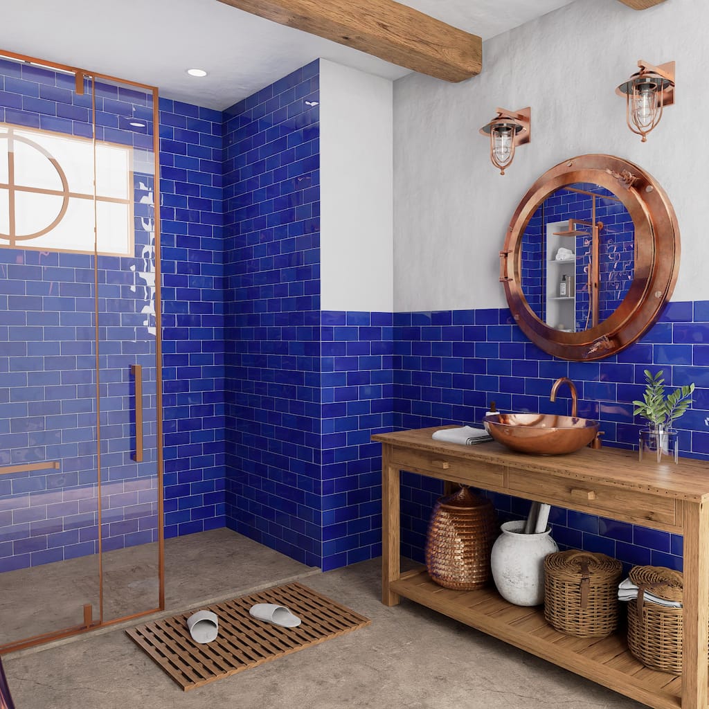 Merola Tile Viva Azul 3" x 6" Ceramic Wall Tile