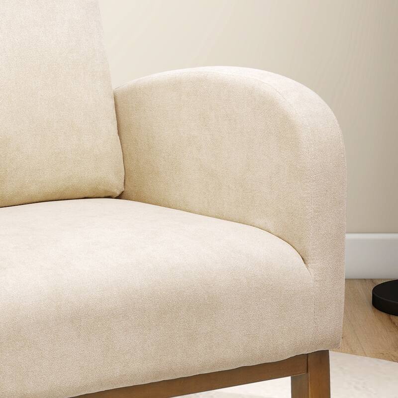 27.2"W Polyester Rocking Chair with Side Pocket