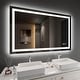 preview thumbnail 20 of 38, KIOTEE LED Mirror Lights Anti-Fog Frameless Bathroom Vanity Mirror in Tempered Glass 48x30
