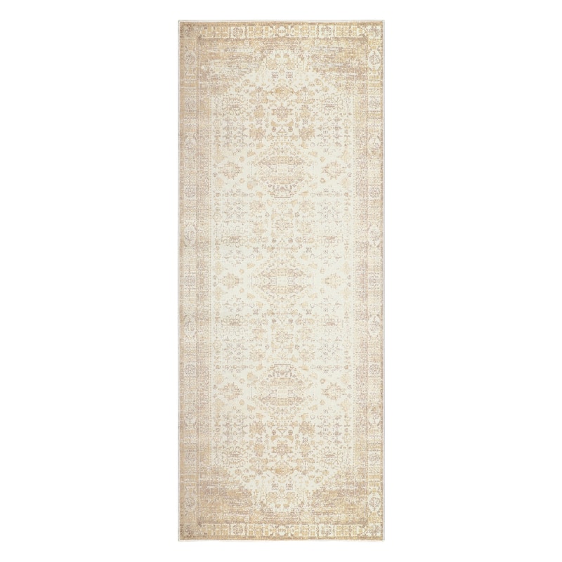 Alis Transitional Medallion Washable Indoor Area Rug by Sevita