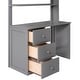 preview thumbnail 18 of 16, Multifunctional Design Loft Bed with Built-in Drawers, Desk and Wardrobe, Efficient space, Twin size, Grey