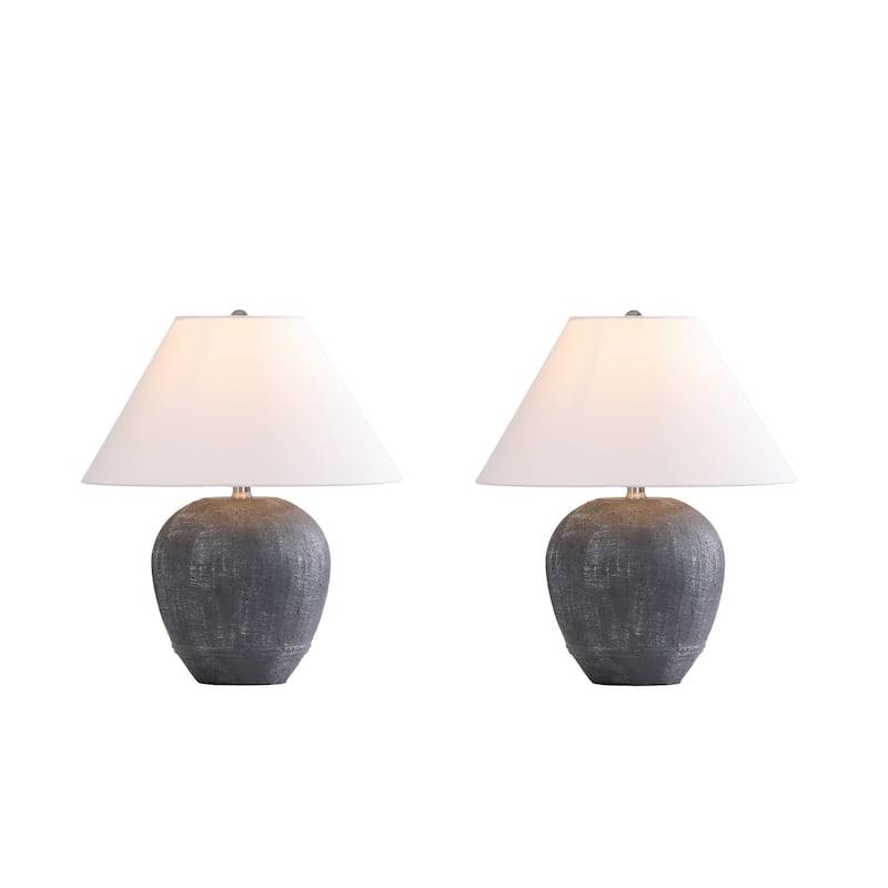 Ceramic Table Lamp with Linen Shade