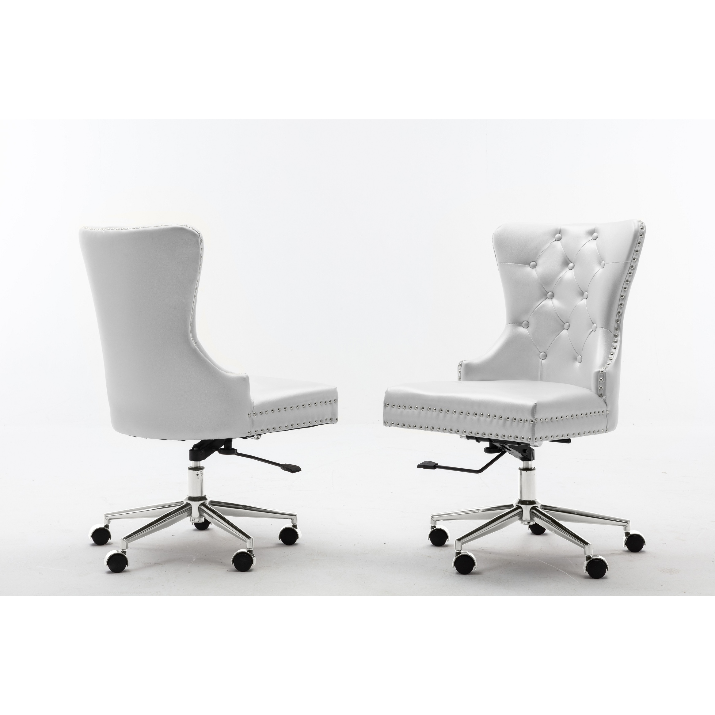 Best Quality Furniture Tufted Velvet Office Chair Silver Nailhead Trim Bed Bath Beyond 28416413