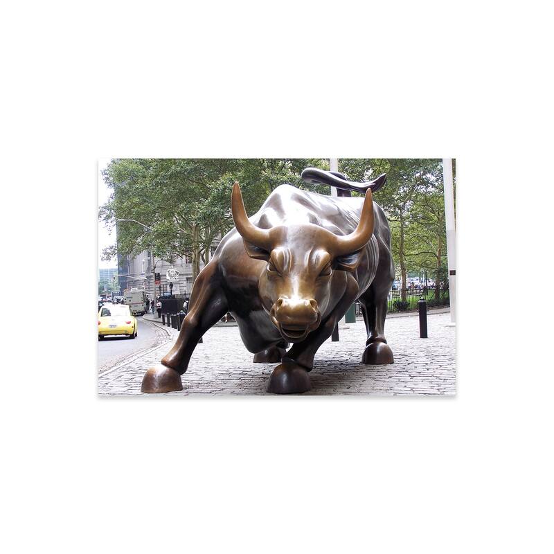 The Wall Street Bull Print On Acrylic Glass by Unknown Artist