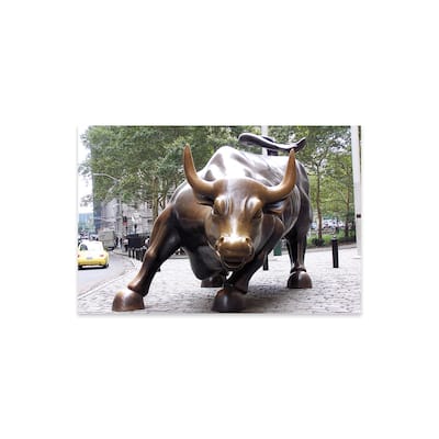 The Wall Street Bull Print On Acrylic Glass by Unknown Artist