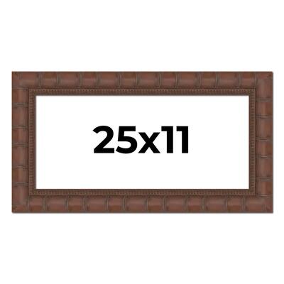 25x11 Frame Pewter Solid Wood Picture Frame Width 1.625 Inches | Interior Frame Depth 0.6875 Inches