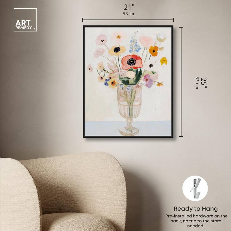 Gentle Bouquet Canvas by Art Remedy
