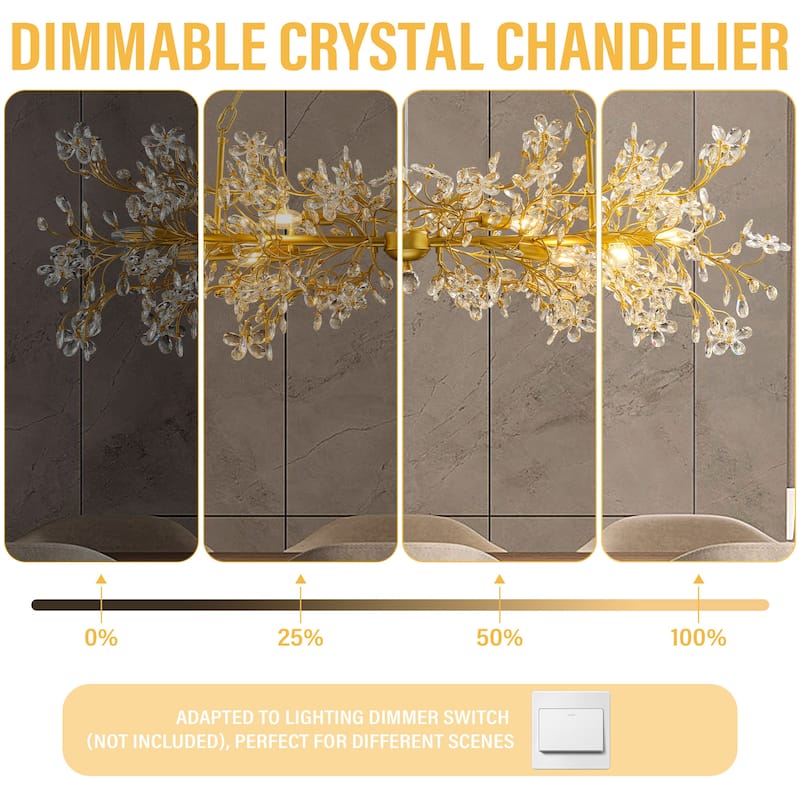 KAYLA D800/D1000/L1300 Tree Branch Chandelier Dining Pendant - Copper Color