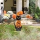 preview thumbnail 52 of 84, Glitzhome Halloween LED Ghost Cat Pumpkin Nutcracker Yard Stakes Standing Sign Hanging Decor