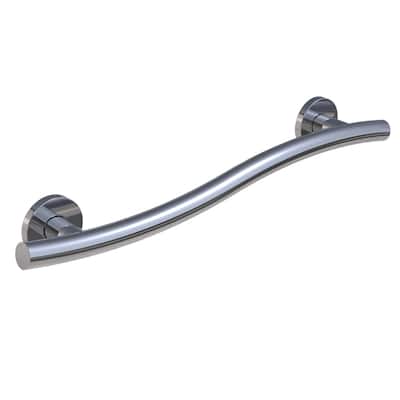Keeney Wave Designer Grab Bar 1.25 Dia x 36 in., Polished Chrome