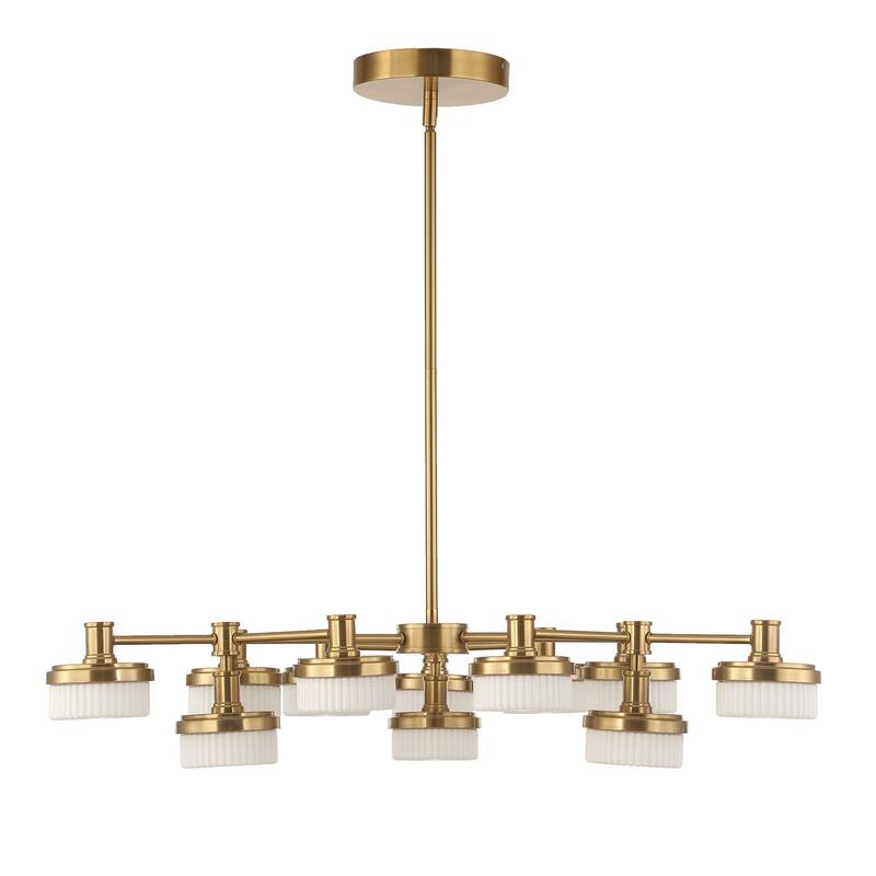 Uttermost Wedge 12 Lt LED Brass Chandelier - 40.625"W x 40.625"D x 7.25"H