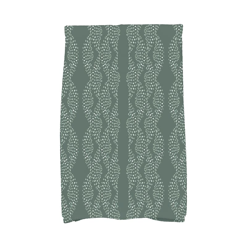 Dotted Decor 18 x 30 Inch Stripe Print Hand Towel - Green