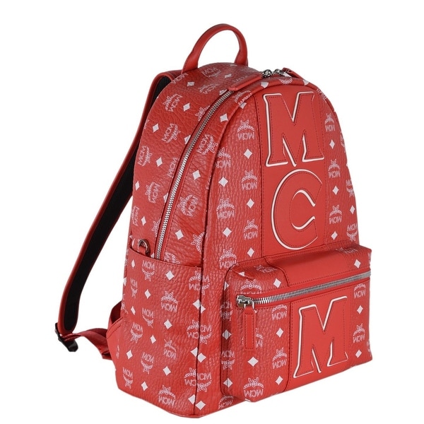 mcm backpack red stripe