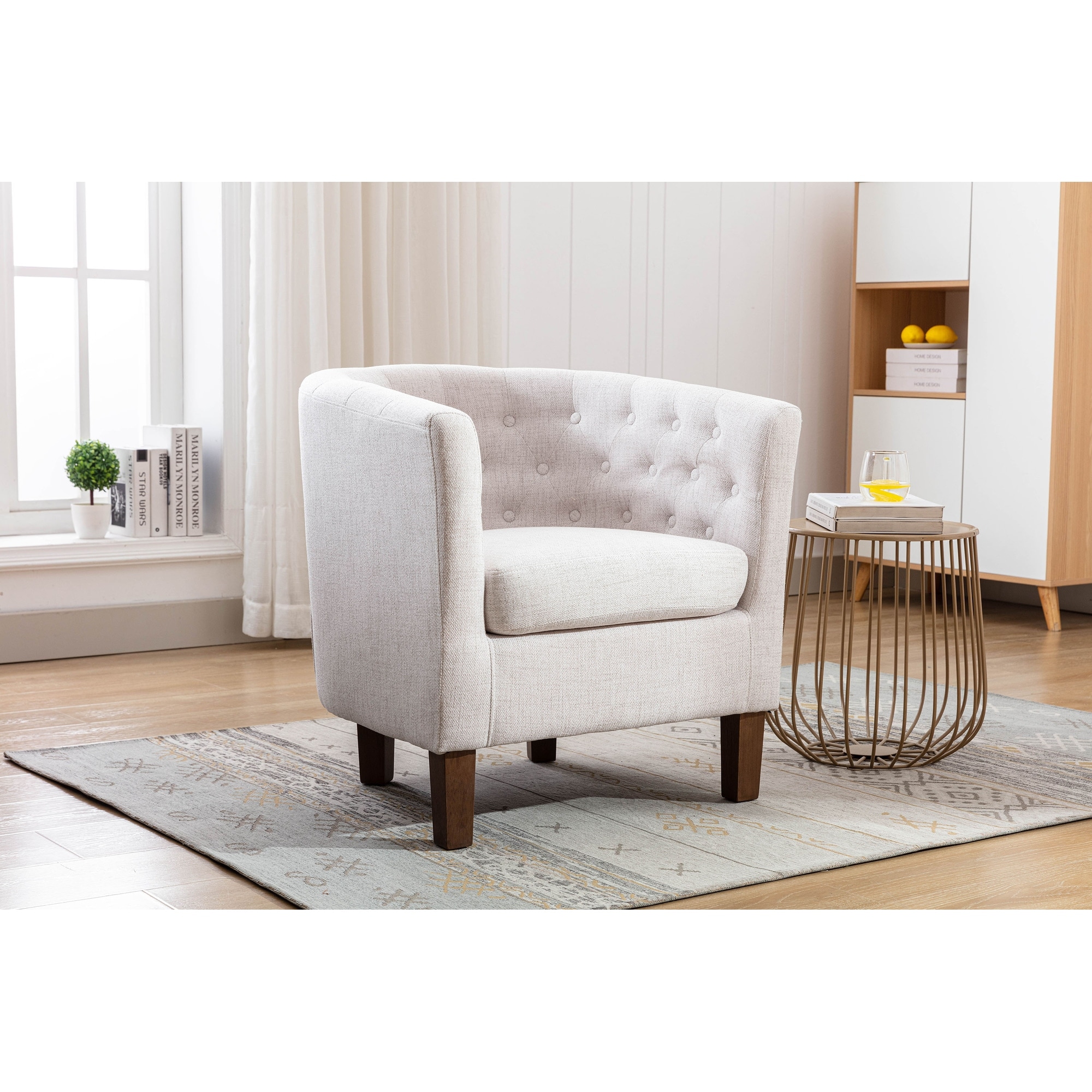 Fabric barrel 2025 chair