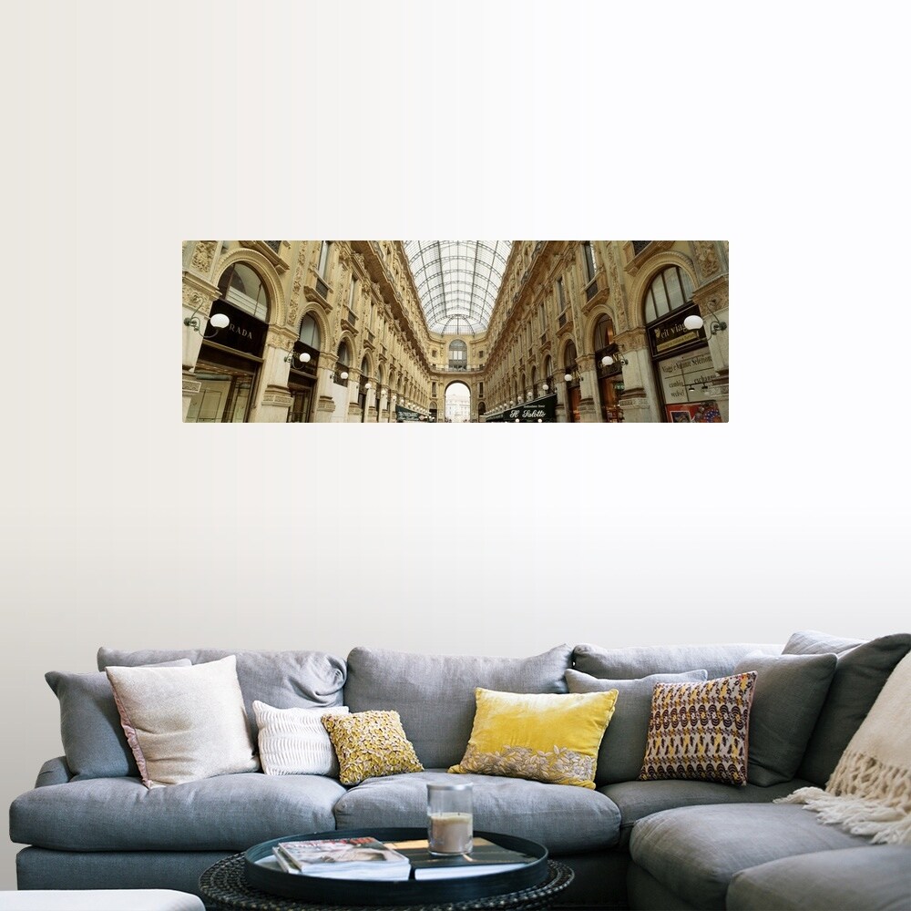 Shop Interiors Of A Hotel Galleria Vittorio Emanuele Ii Milan Italy Poster Print Overstock 16871293