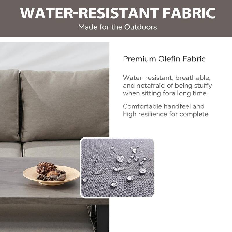 Gymojoy Outdoor Fire Pit Conversation Set, Patio Furniture with Cushions