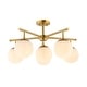 preview thumbnail 8 of 17, SAFAVIEH Lighting Briette Flush Mount - 26" W x 26" D x 15" H Gold