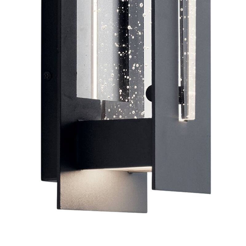 Kichler Lighting River Path Collection 2-light Textured Black Outdoor LED Wall Sconce
