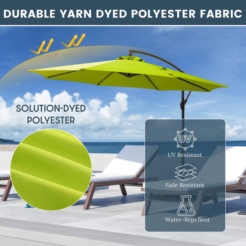 Weller 10-foot Offset Cantilever Hanging Patio Umbrella