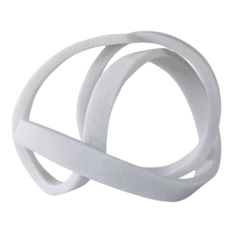 White 16x12 in. Resin Novelty Abstract Knot Sculpture - 15.5"