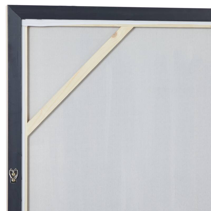 Canvas Abstract Framed Wall Art with Gold Frame - Gray - CosmoLiving by Cosmopolitan