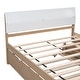preview thumbnail 6 of 15, Full Size Wooden Platform Bed Frame with Trundle Bed and 2 Drawers