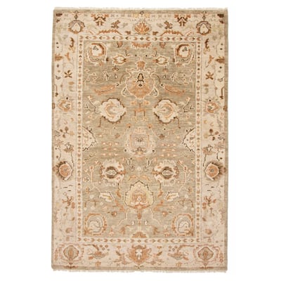 ECARPETGALLERY Hand-knotted Jules Serapi Light Khaki Wool Rug - 6'0 x 8'11
