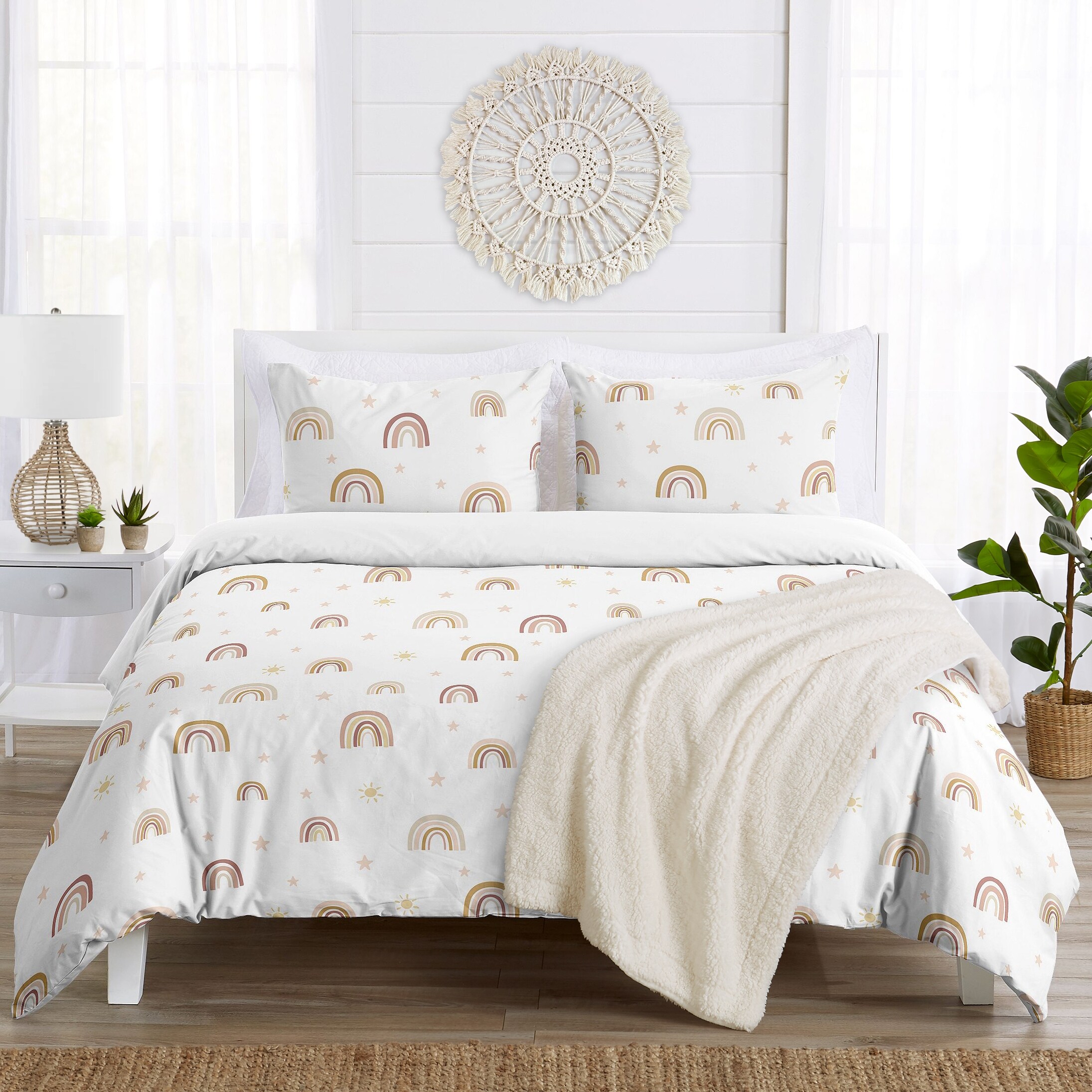 Sweet Jojo Designs Boho Rainbow 3-Piece Full/Queen Comforter Set