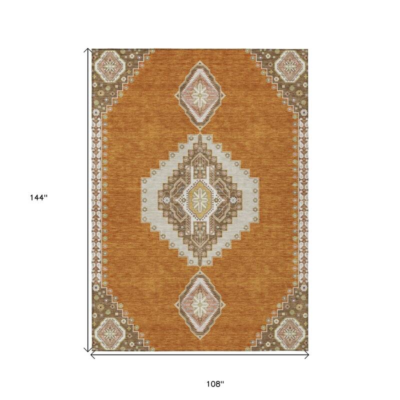 HomeRoots Oriental Traditional Rectangle Outdoor Rug