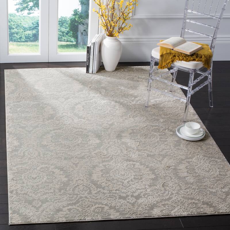 SAFAVIEH Princeton Aida Vintage Distressed Boho Oriental Polyester Rug - 8' x 10' - Grey/Beige