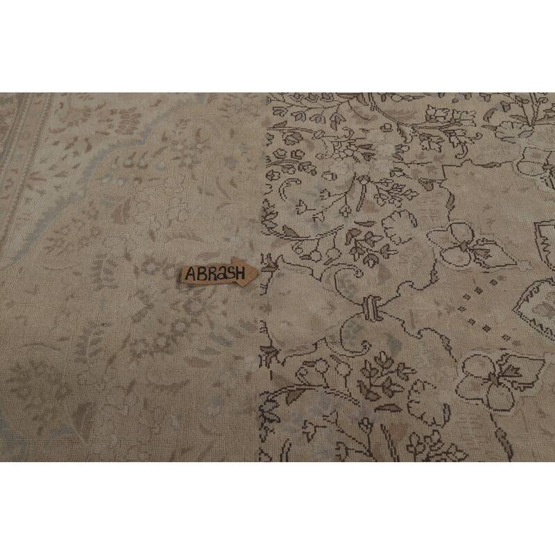Floral Tabriz Persian Rug Handmade Traditional Wool Carpet - 9'7"x 11'10"
