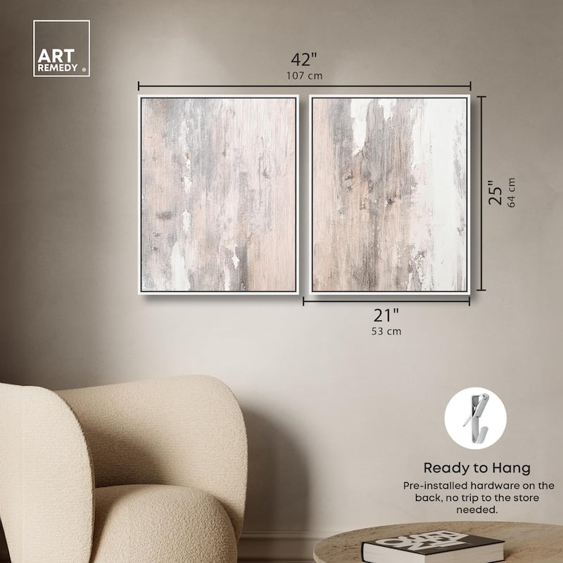 Striated Texture I Canvas Set of 2 by Art Remedy