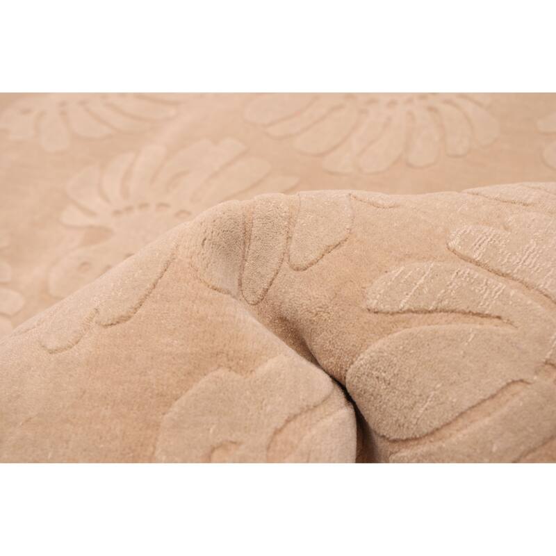 ECARPETGALLERY Hand Loomed Kashkuli Gabbeh Beige, Tan Wool Rug - 7'9 x 11'5