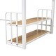 preview thumbnail 10 of 14, White Twin Size Metal Loft Bed with Desk, Storage Shelves and Charging Station