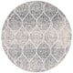 SAFAVIEH Madison Stella Boho Chic Ogee Trellis Rug - 9' x 9' Round - Cream/Royal Blue