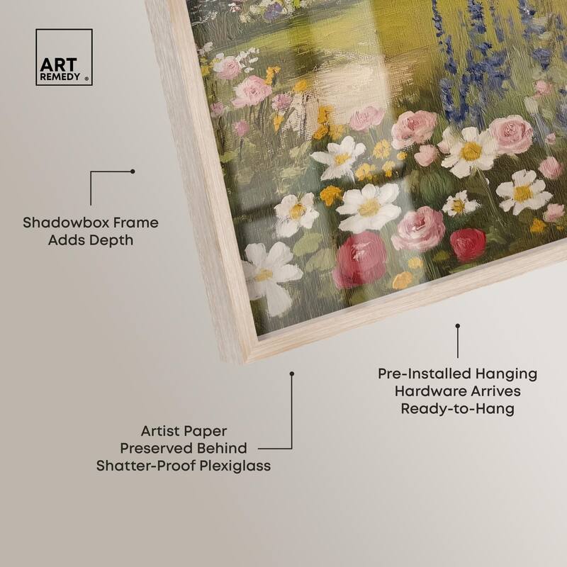 Floral Farmhouse I Shadowbox by Art Remedy