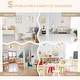 preview thumbnail 8 of 8, Qaba 3 Pieces Table and Chair Sets Children Dining Table Cute Bear Shape with Rounded Corners for 1-4 years, White
