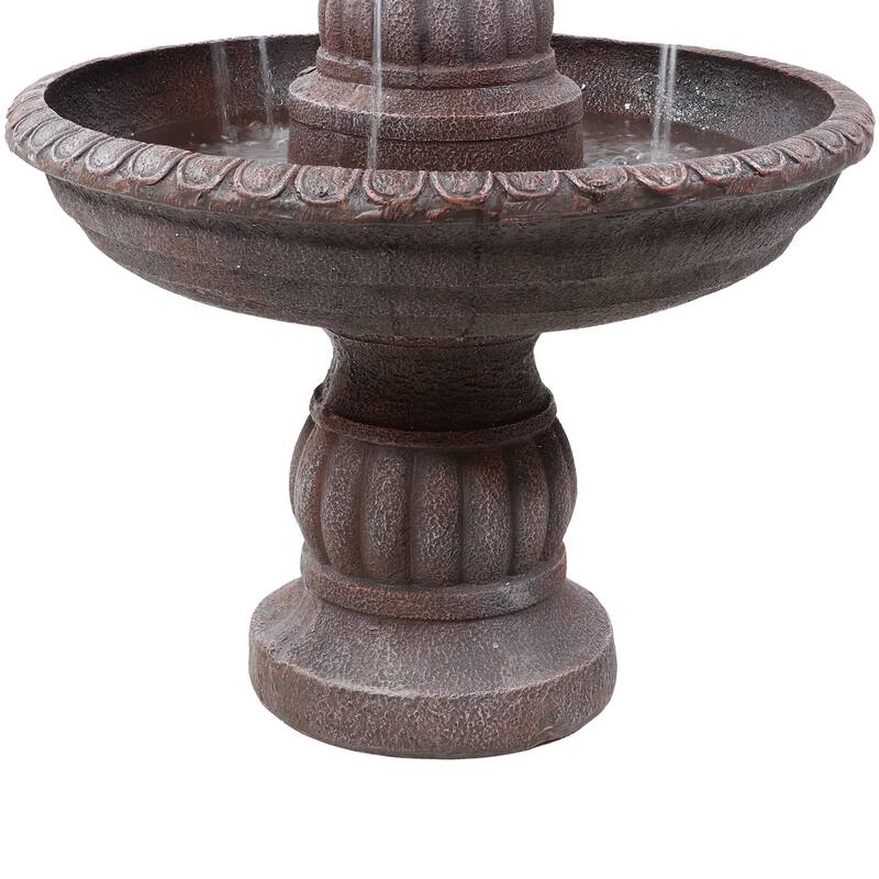 Sunnydaze Mediterranean 4-Tier Outdoor Water Fountain with Electric Pump - 49"