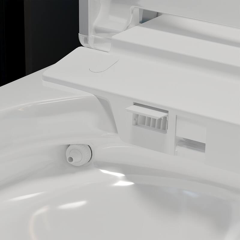 Smart Toilet with Auto Open Lid, Heated Seat & Bidet, One Piece Intelligent Toilet with Remote Control